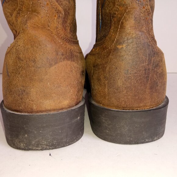 JUSTIN Men's 10.5EE "Buster Stampede" Round Toe Western Boots Brown Leather - Picture 11 of 15